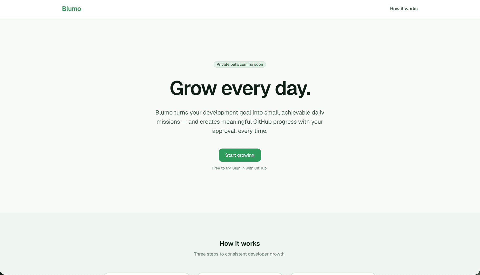 Blumo — Developer Consistency Platform interface preview