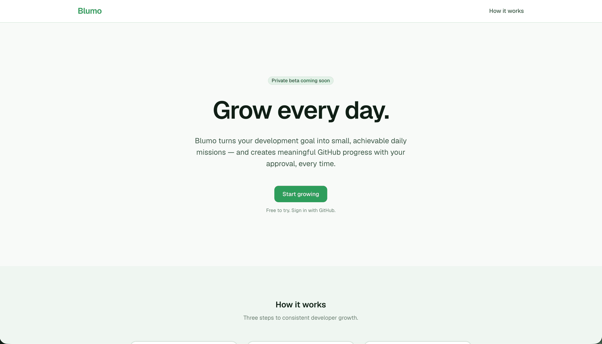 Blumo — Developer Consistency Platform interface preview